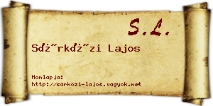 Sárközi Lajos névjegykártya